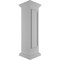 Ekena Millwork 12"W x 48"H Straight Newel Post with Panel, Peaked Capital & Base Trim (Installation kit included) NWL12X48SPP0B0 - alternate 7